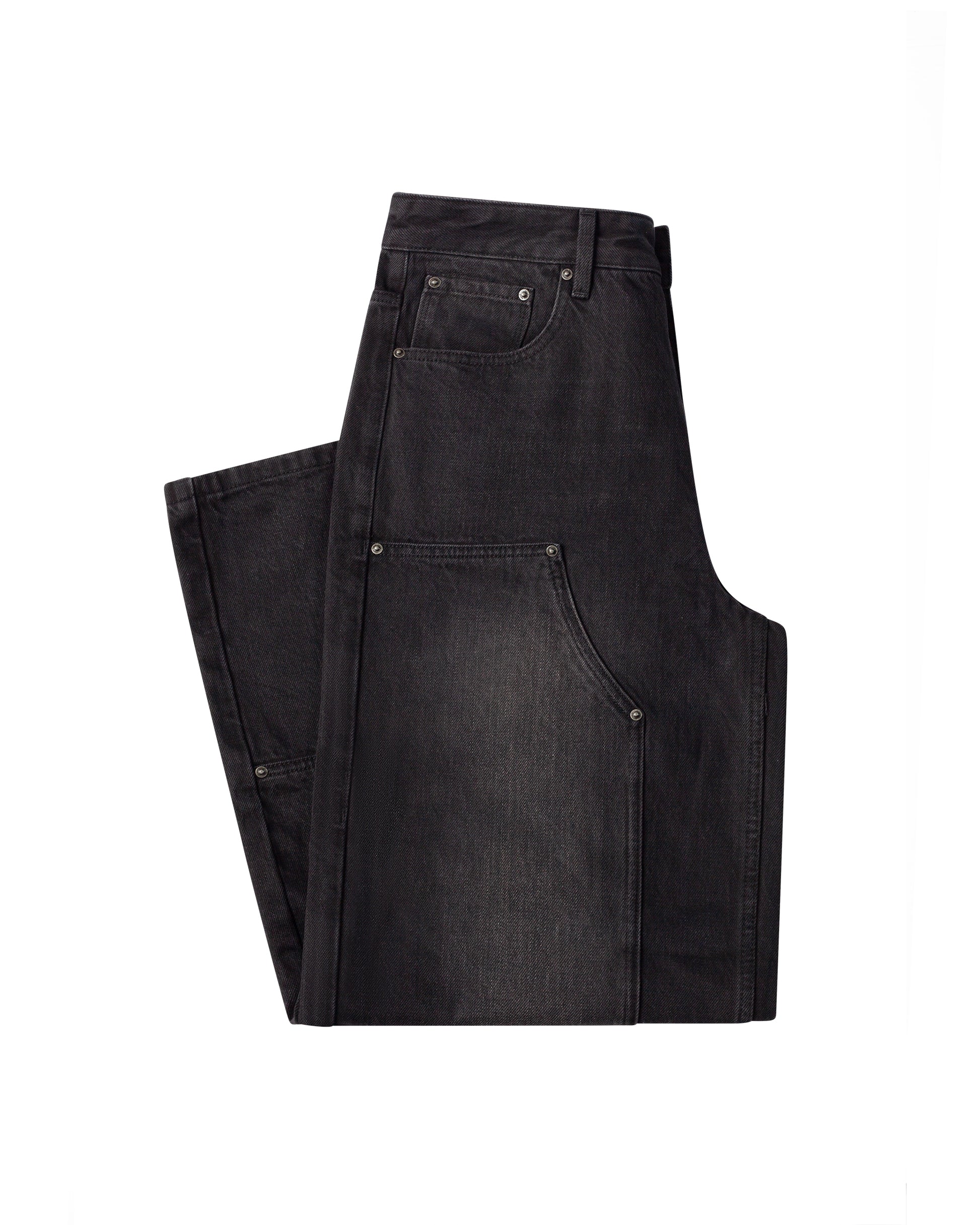 Black Double Knee Denim