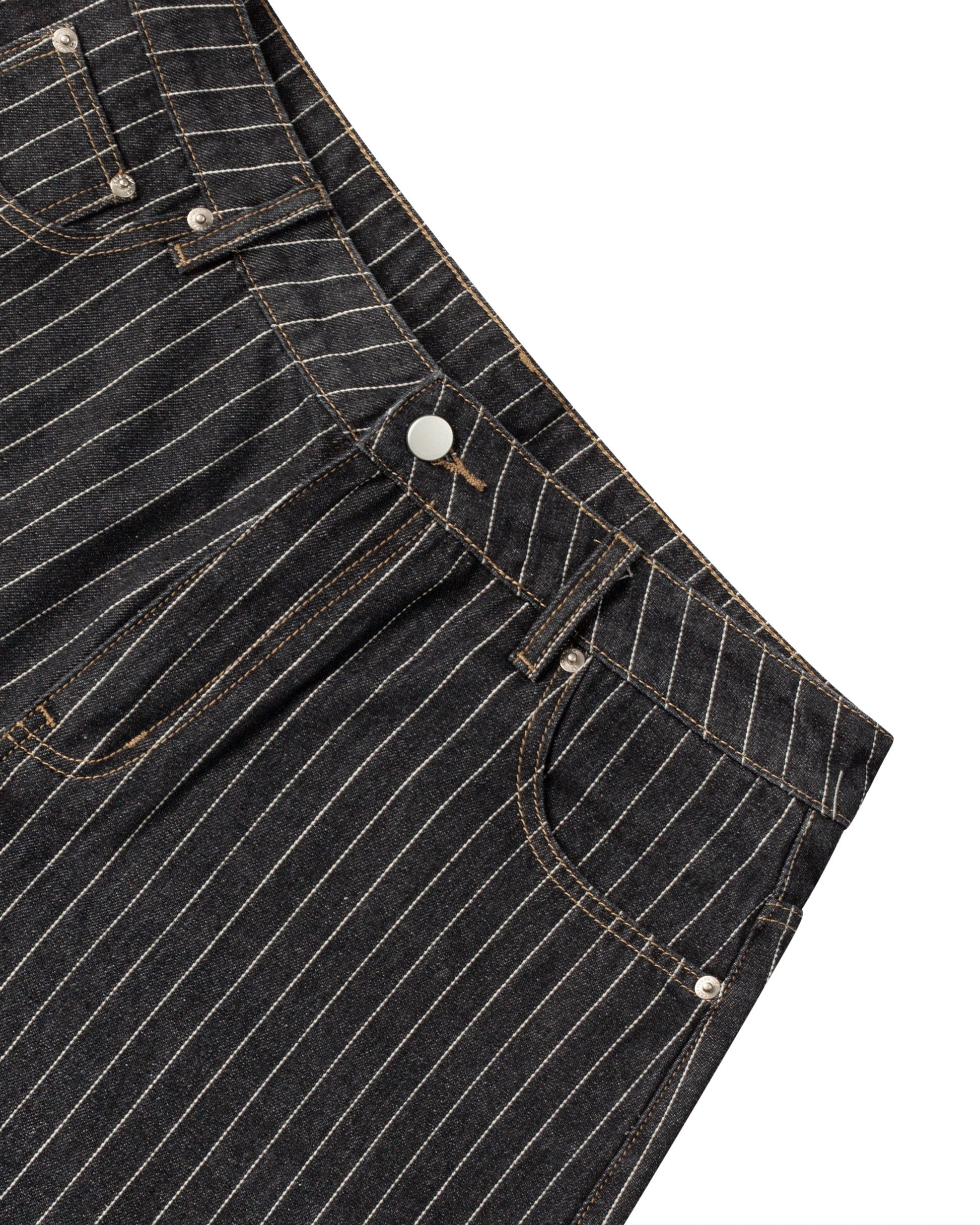 Black Pinstripe Denim